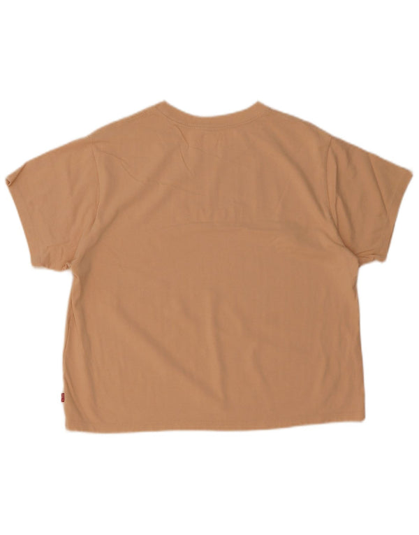 Levi's T-shirt grafica oversize da donna Top UK 10 Small Beige