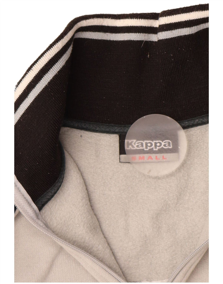 Giacca da ginnastica grafica da uomo Kappa Small in cotone color block grigio