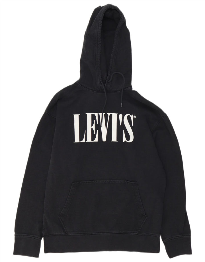 Maglione con cappuccio grafico da uomo Levi's in cotone nero medio
