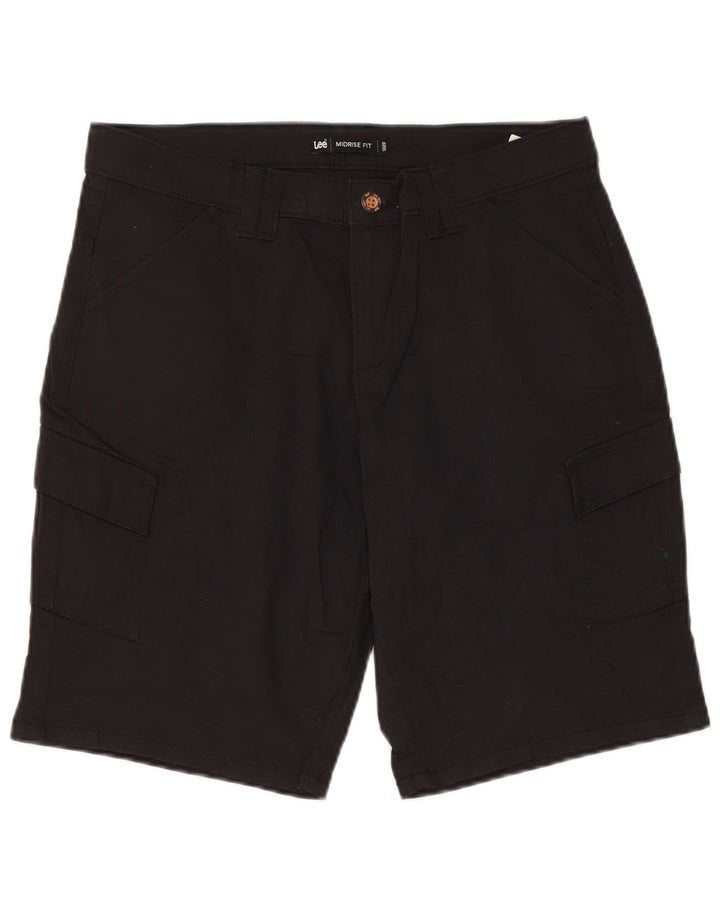 Pantaloncini cargo Lee da donna a vita media US 6 medi W30 cotone nero