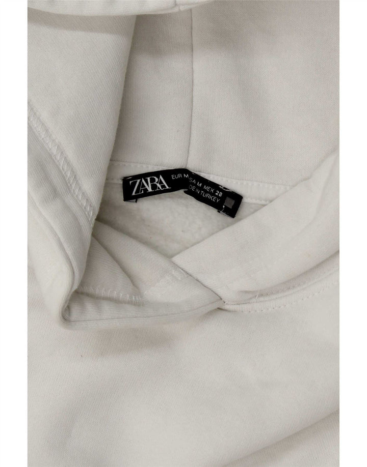 Maglione oversize con cappuccio da donna Zara UK 14 bianco medio