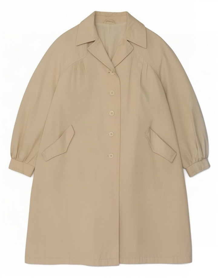 Cappotto vintage da donna UK 14 medio bianco sporco