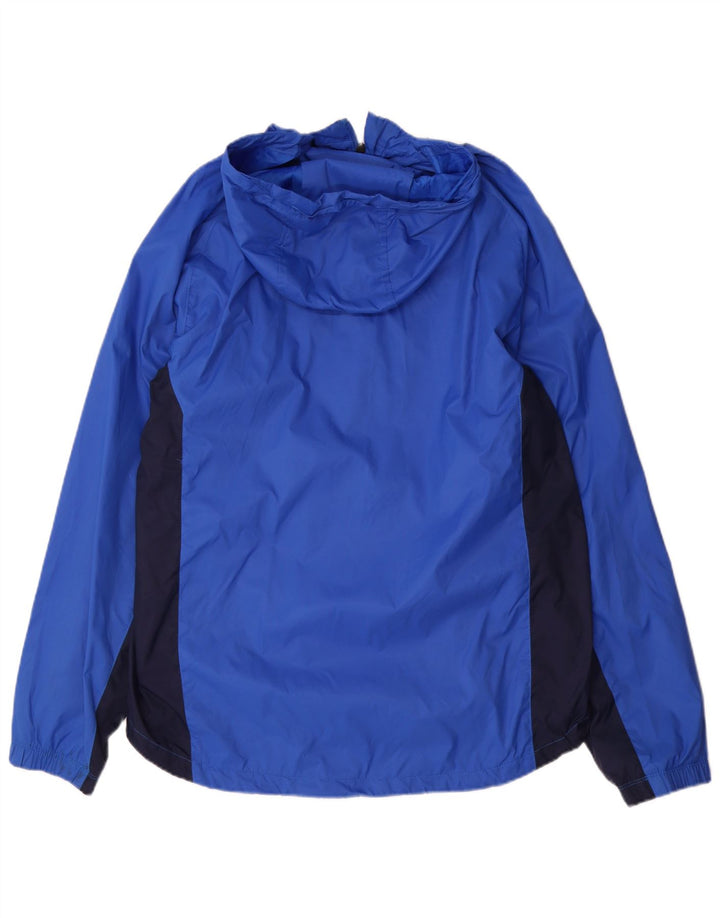 Giacca antipioggia con cappuccio Nike da uomo UK 38 nylon color block blu medio