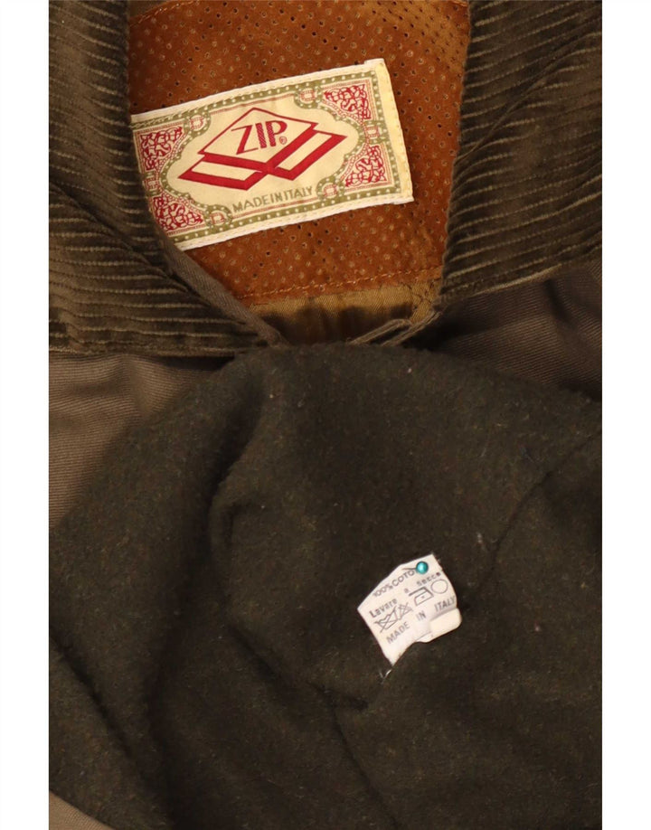 Montgomery oversize da donna con zip UK 18 XL cotone kaki
