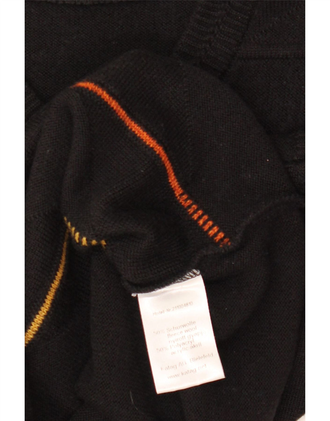 Canotta da donna VINTAGE UK 14 grande lana a righe nere