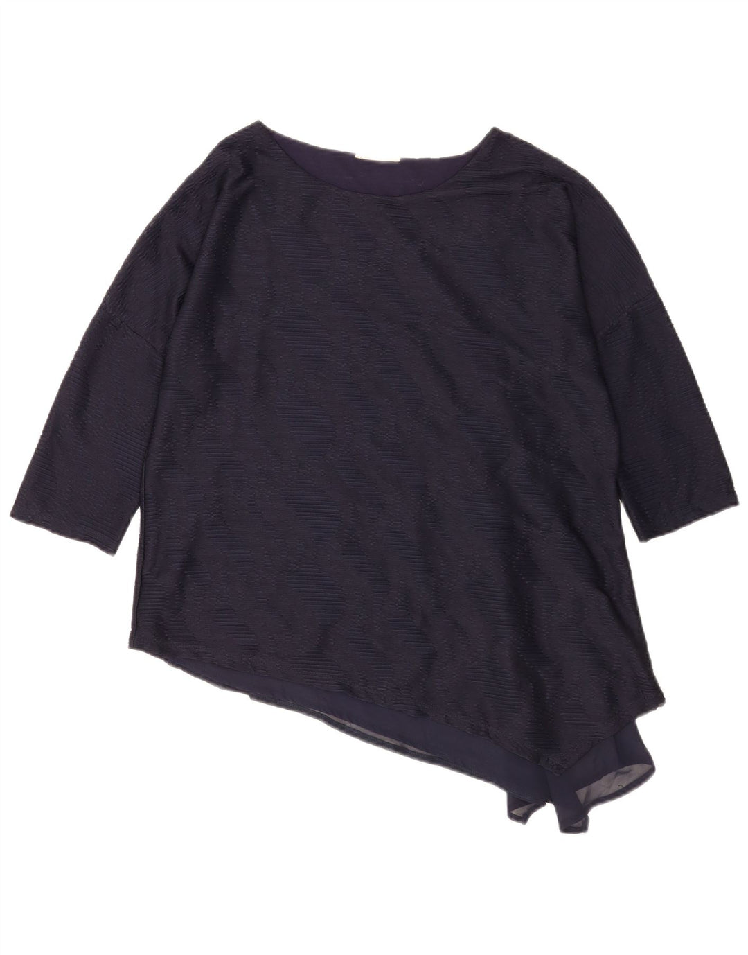 Top camicetta asimmetrica da donna con maniche a 3/4 Phase Eight UK 12 Blu navy medio