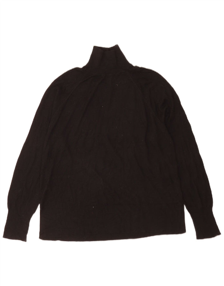 Maglione maglione oversize con collo dolcevita da donna Zara UK 10 piccolo nero
