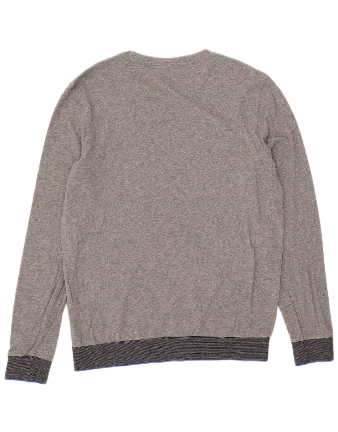 Hugo Boss Top grafico da uomo a maniche lunghe in cotone chiazzato grigio medio