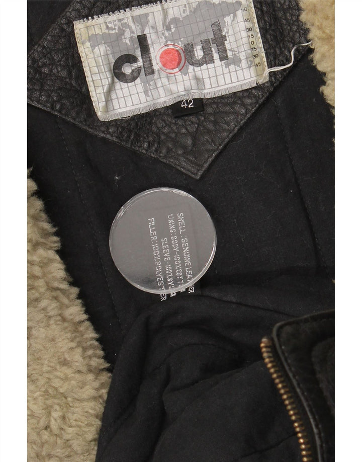Giacca da motociclista in pelle da uomo Clout UK 42 XL Pelle nera