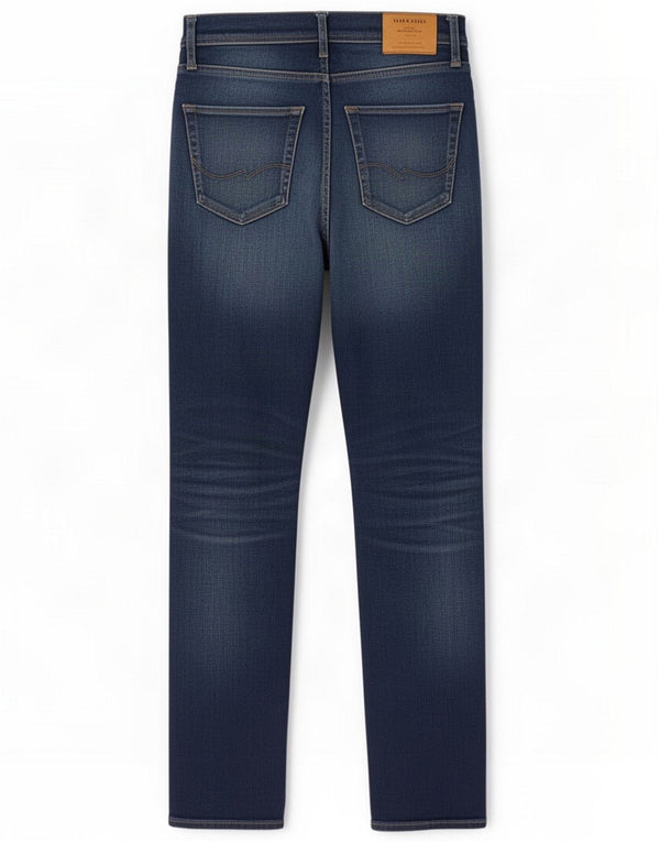 Jack & Jones Jeans slim effetto consumato da uomo W31 L34 Blu Cotone