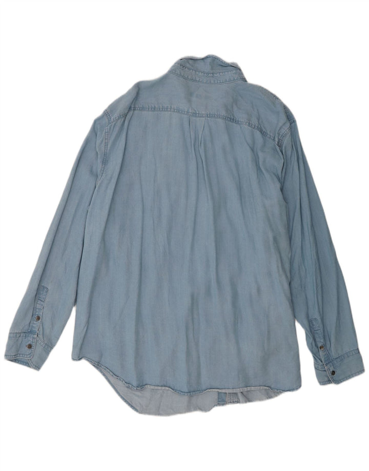 Camicia in denim da donna Chaps UK 20 2XL Lyocell blu