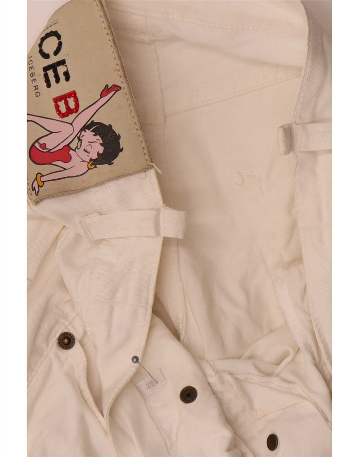 Jeans slim a vita bassa da donna Iceberg W29 L33 cotone bianco