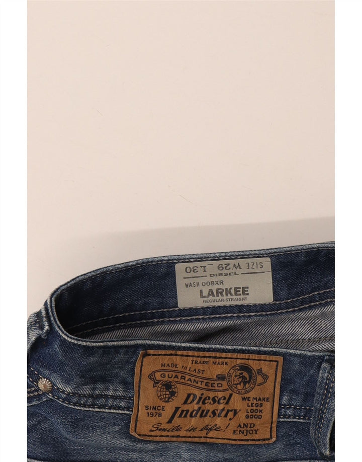 DIESEL Jeans dritti da uomo Larkee vestibilità regolare W29 L30 cotone blu