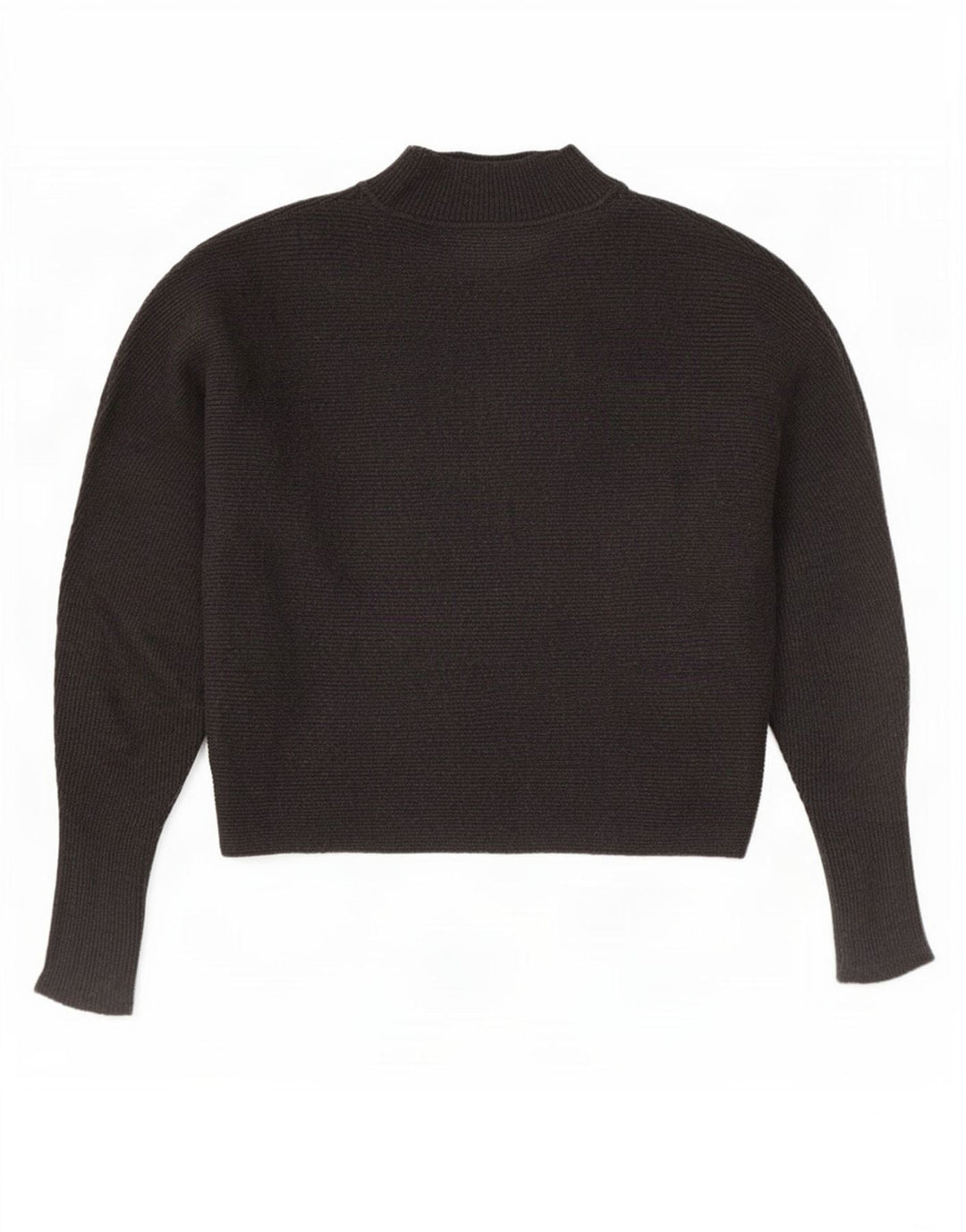 Maglione corto oversize con collo dolcevita corto da donna Zara UK 10 piccolo grigio
