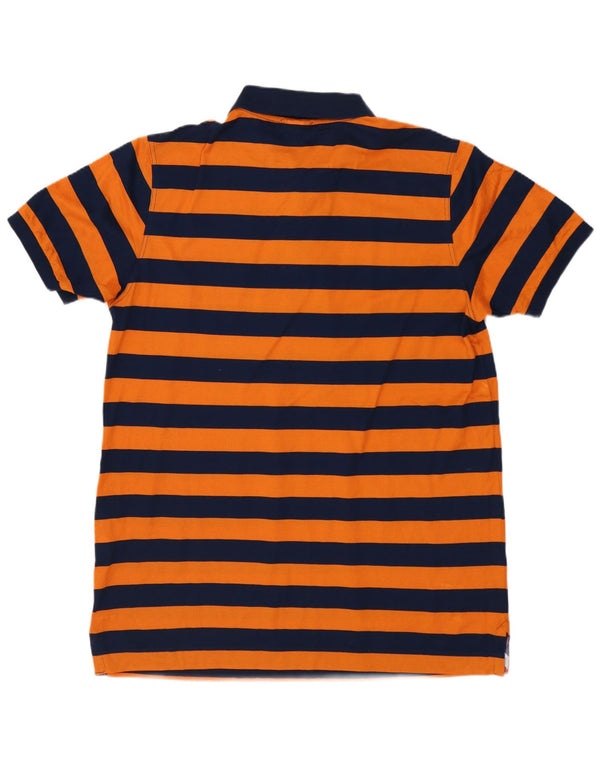 PAUL & SHARK Polo da uomo con grafica yachting, cotone a righe grandi arancioni