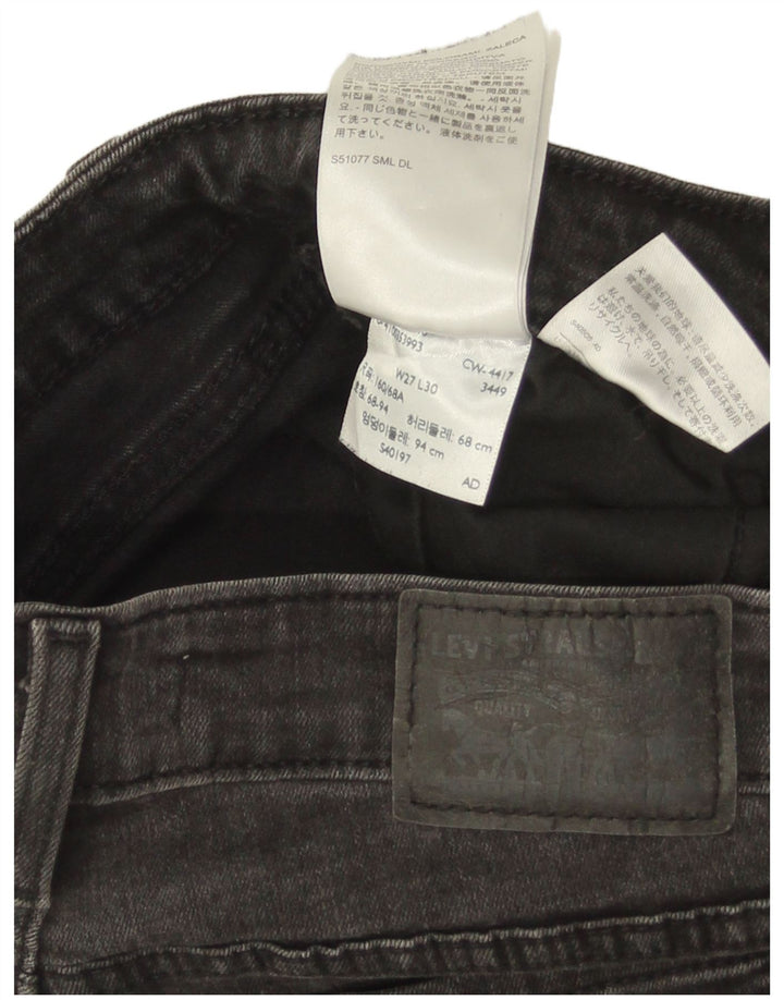 Levi's Donna 711 Jeans skinny effetto invecchiato W27 L30 Cotone grigio