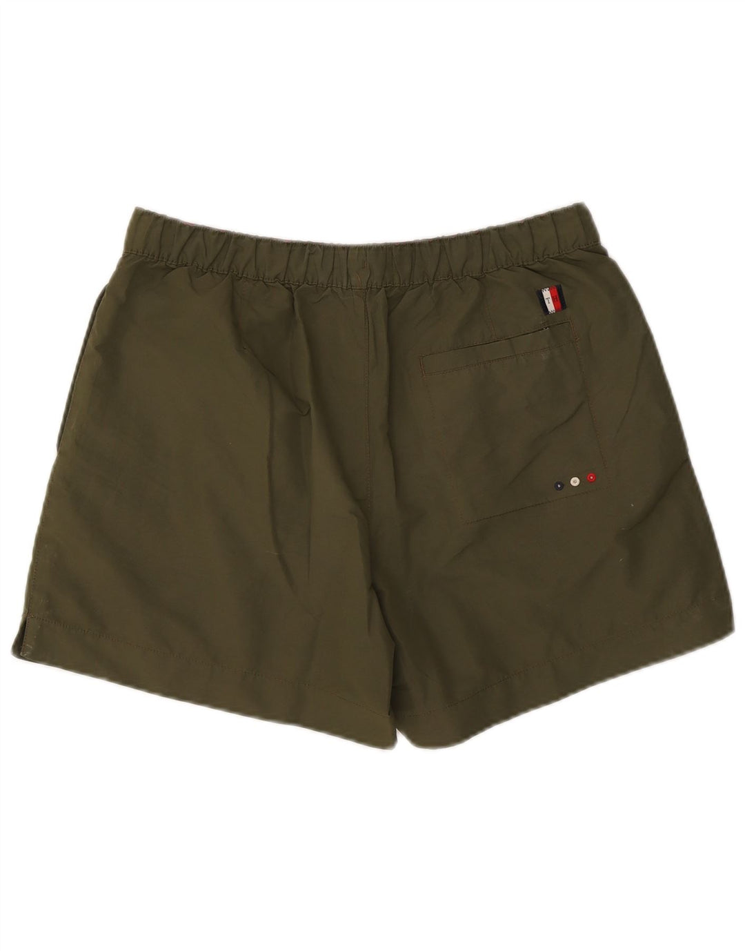 Pantaloncini da bagno Tommy Hilfiger da uomo con vestibilità regolare grafica grande kaki