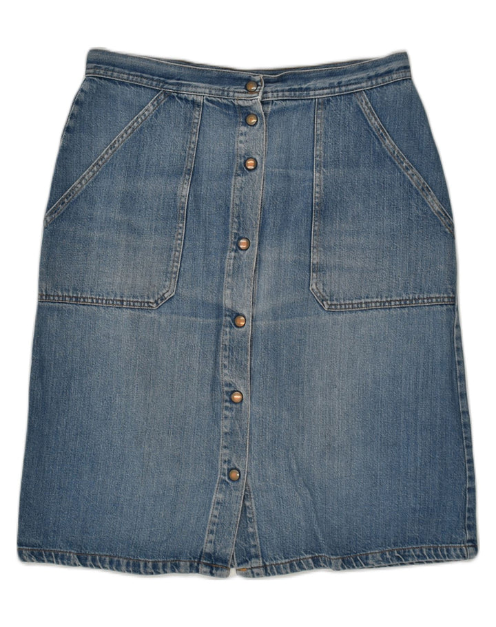VINTAGE Womens Denim Skirt W31 Medium Blue | Vintage Vintage | Thrift | Second-Hand Vintage | Used Clothing | Messina Hembry 