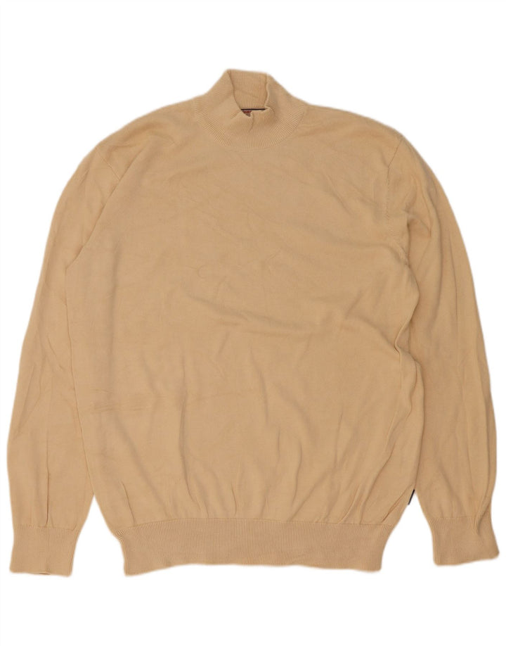 Maglione da uomo Carrera con collo alto, grande cotone beige