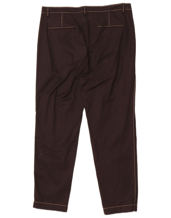 Pantaloni chino slim da donna Massimo Dutti EU 42 Large W34 L28 Cotone nero