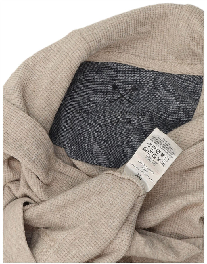 Crew Clothing Maglione con cappuccio da uomo piccolo in cotone beige