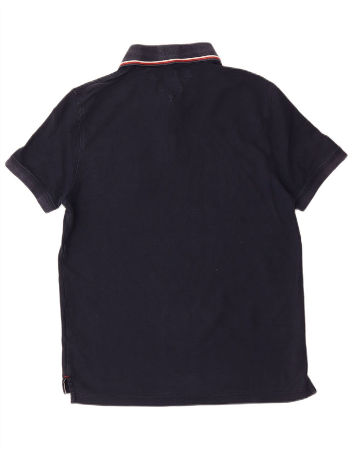 Polo da uomo Tommy Hilfiger media cotone blu navy