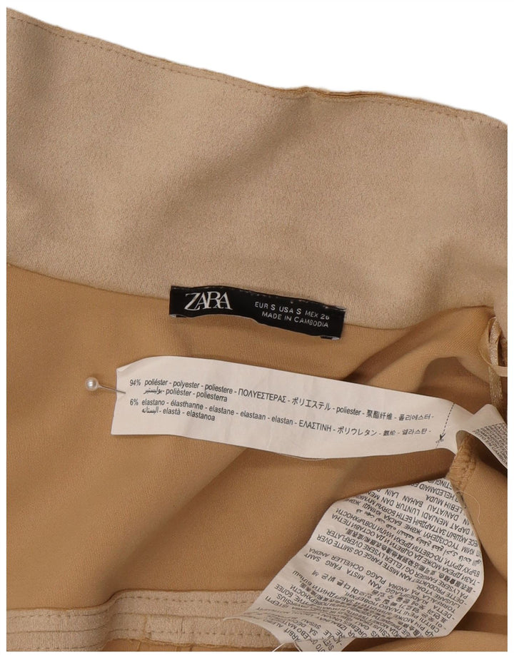 Soprabito oversize aperto da donna Zara UK 10 piccolo poliestere beige