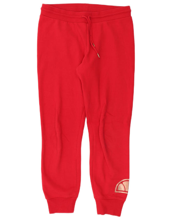 Ellesse Pantaloni da tuta con grafica da donna Joggers UK 14 Large Rosa Cotone