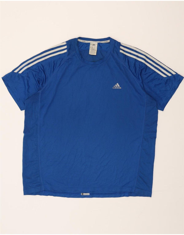 Adidas Mens Climacool T-Shirt Top 2XL Blue Polyester