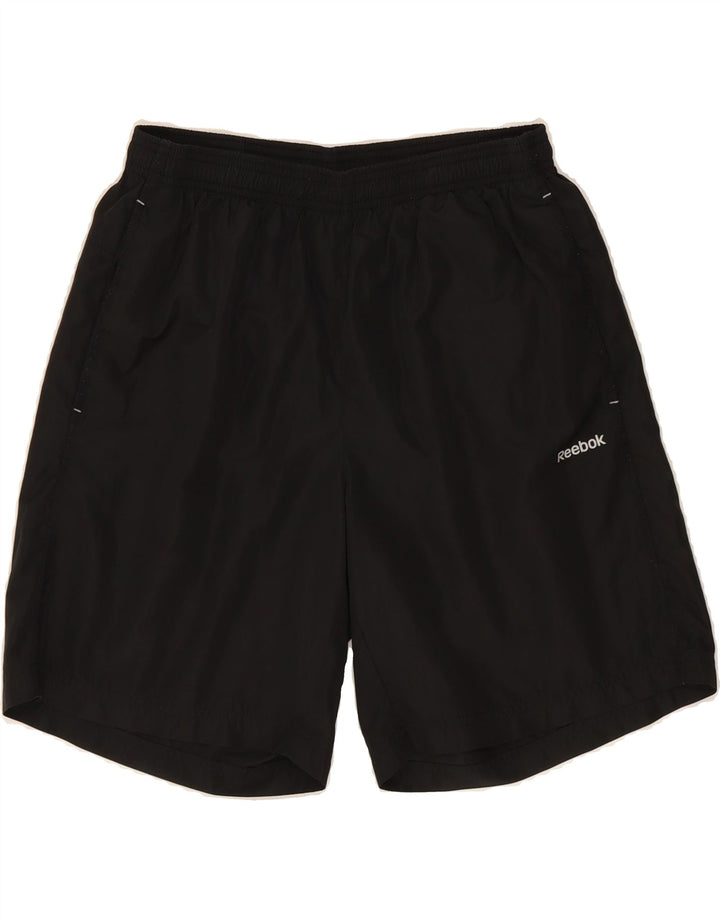 REEBOK Mens Sport Shorts Medium Black Polyester Vintage Reebok and Second-Hand Reebok from Messina Hembry 