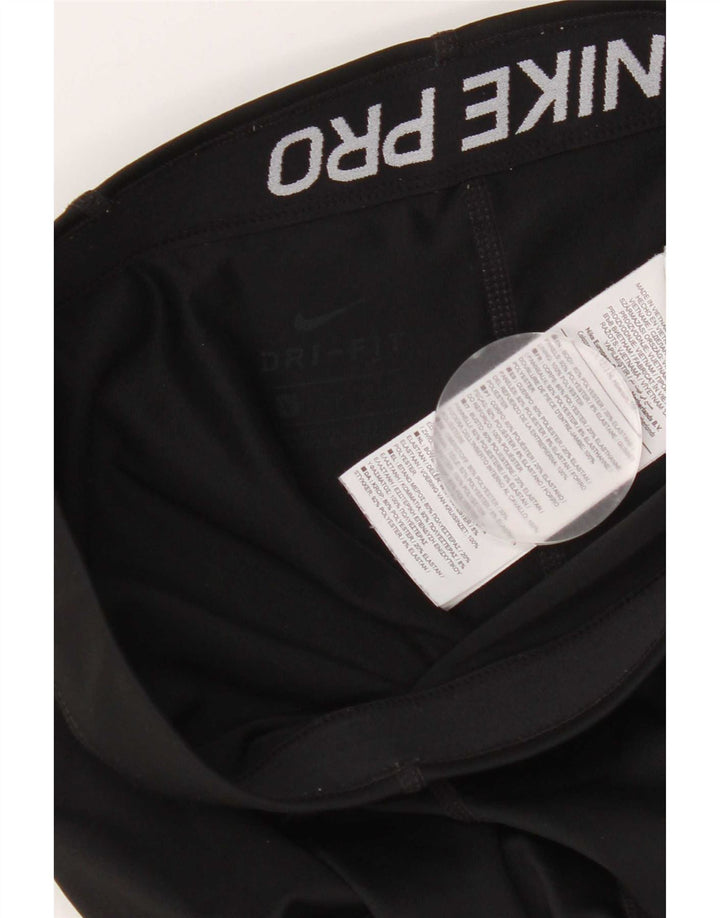 Leggings grafici Nike Capri da donna UK 8 piccoli poliestere nero