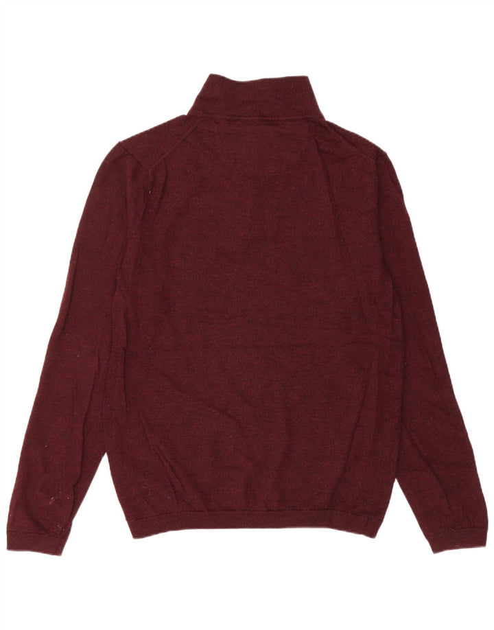 Maglione da uomo con zip sul collo di White Stuff, grande lana marrone