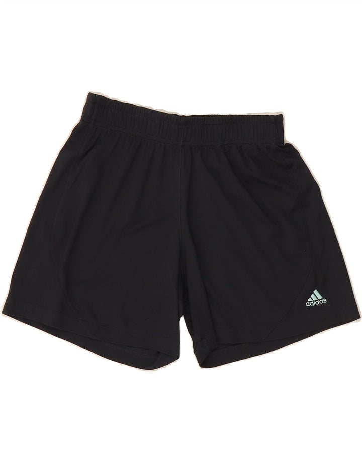 ADIDAS Womens Sport Shorts UK 8 Small  Black Polyester Vintage Adidas and Second-Hand Adidas from Messina Hembry 