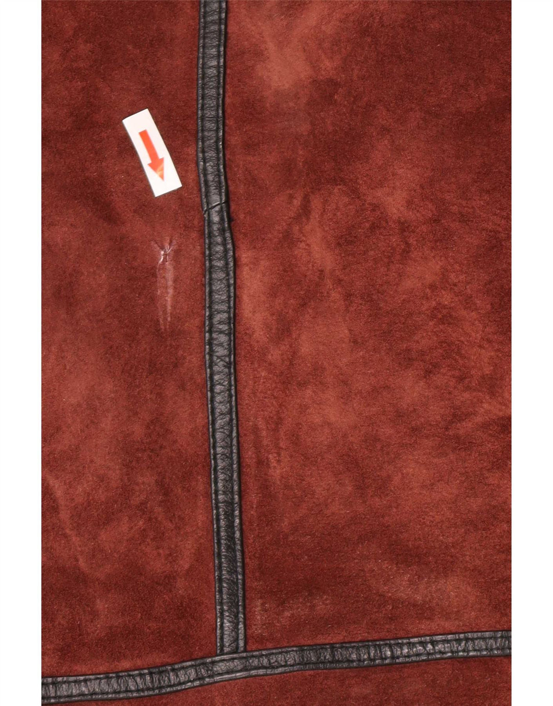 Cappotto in shearling vintage da donna, vestibilità ampia, UK 12, color block marrone medio