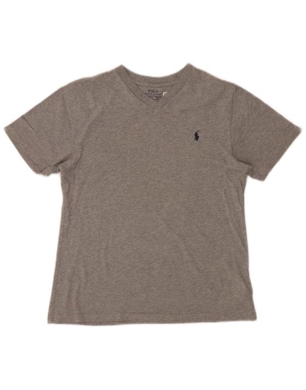 POLO RALPH LAUREN T-shirt per bambina 8-9 anni in cotone mélange grigio medio