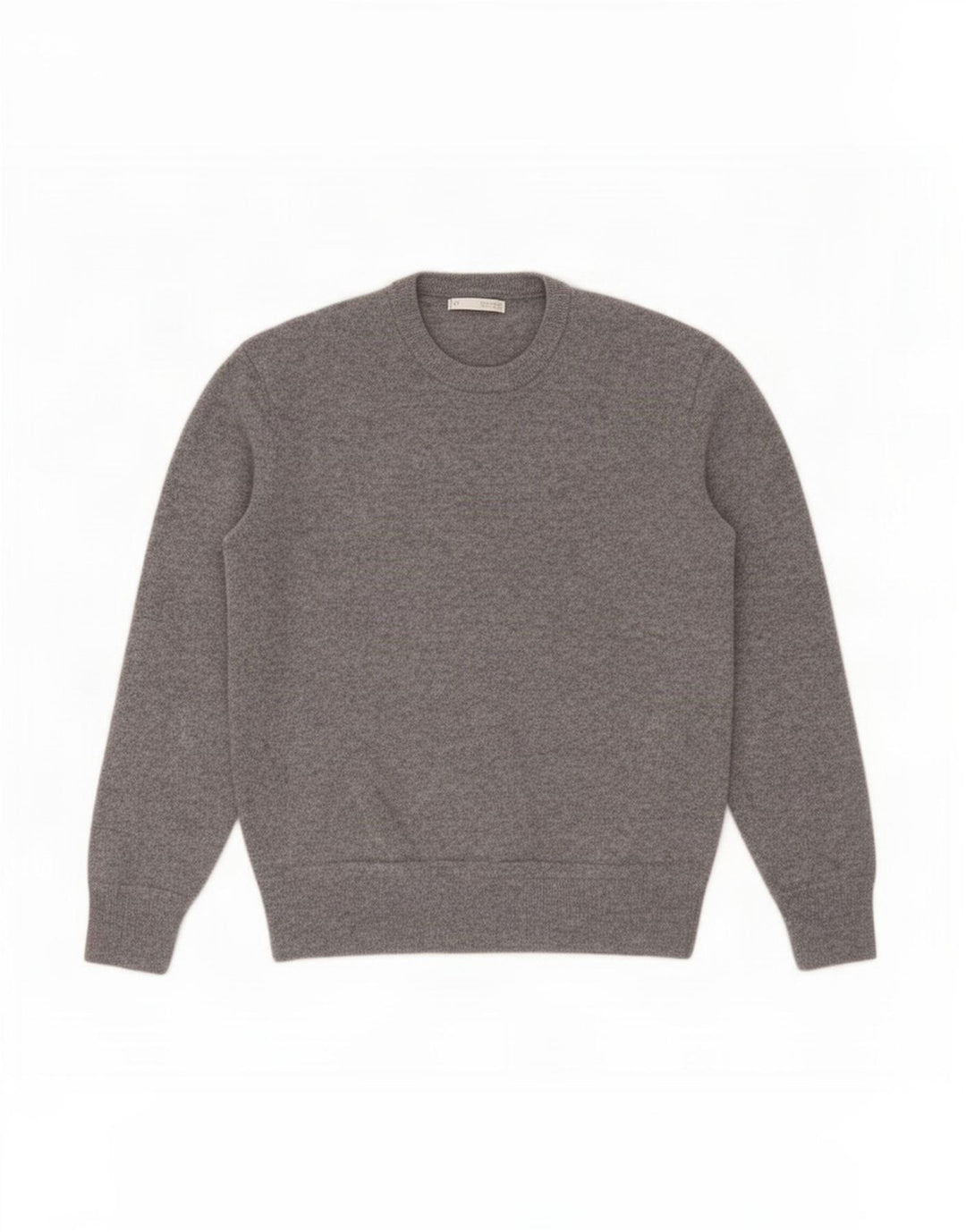 Maglione girocollo da uomo Zara in lana grigio medio