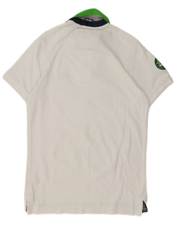 Polo da uomo Superdry XL in cotone bianco