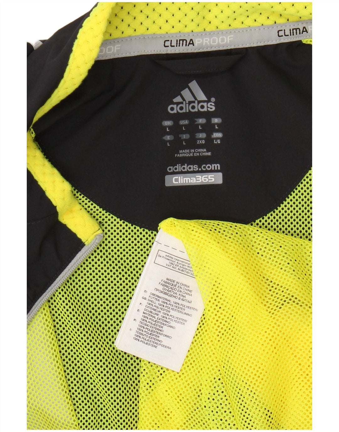 Giacca antipioggia ADIDAS da uomo Clima 365 UK 40 Large blu navy in poliestere