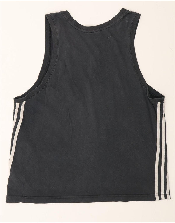 Canotta Adidas da uomo grande in cotone nero