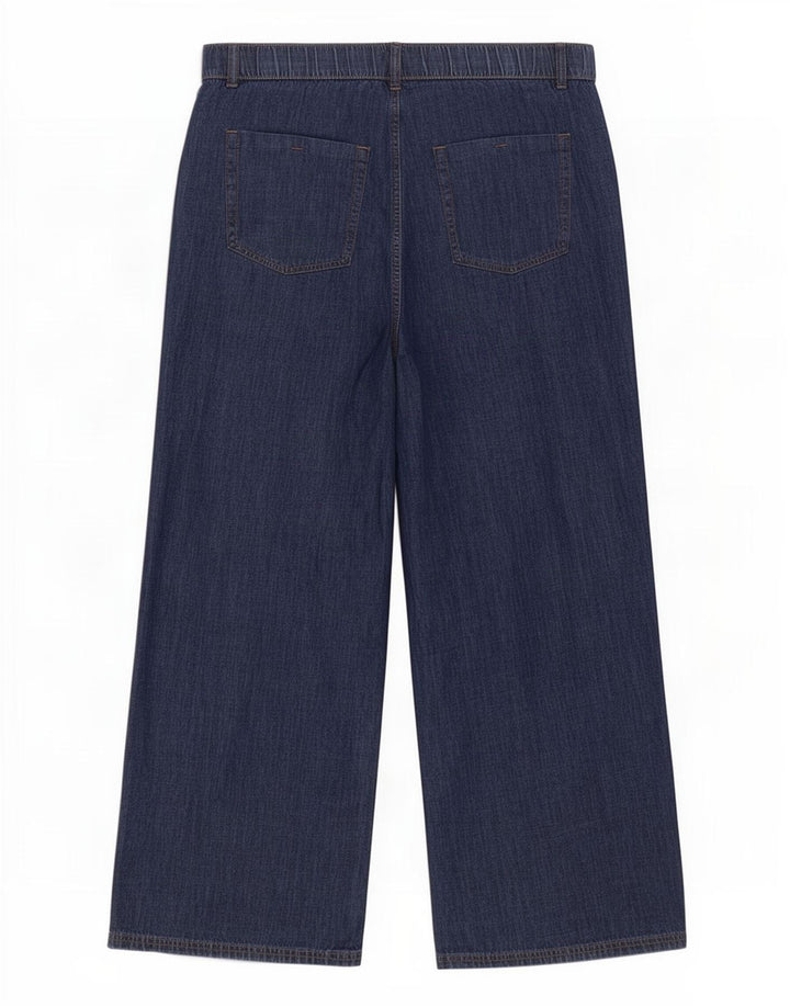 Jeans a gamba larga da donna Marks & Spencer W38 L28 Blu navy