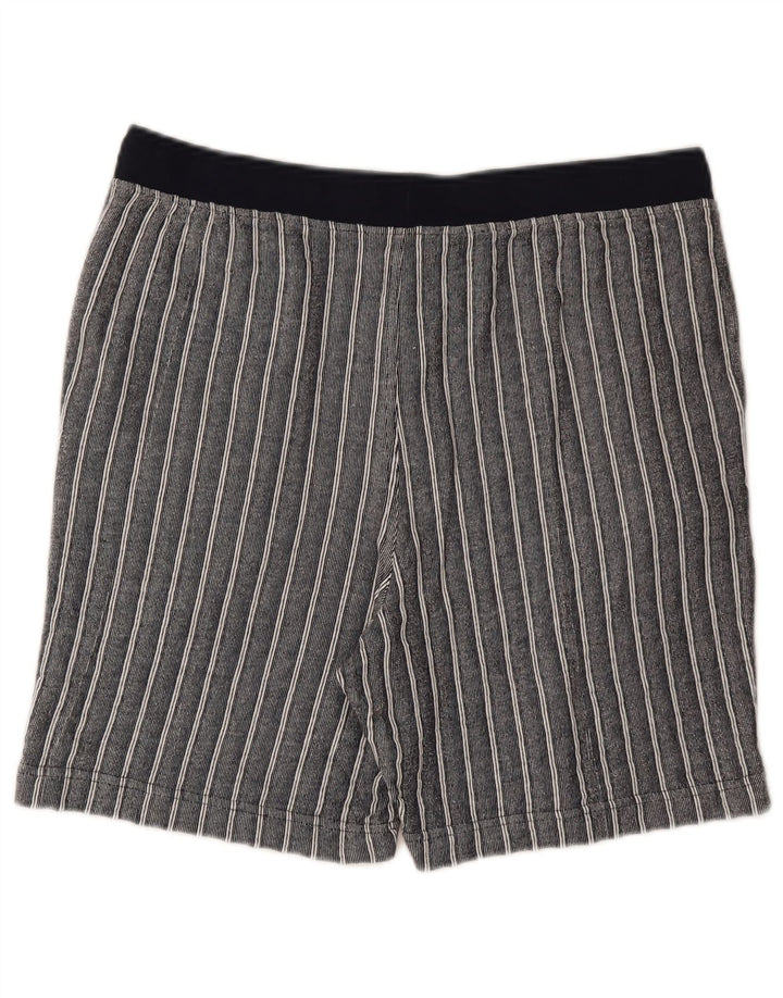Pantaloncini casual da uomo Marks & Spencer grandi in cotone a righe blu navy