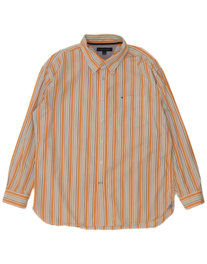 Camicia da uomo Tommy Hilfiger XL in cotone a righe multicolore