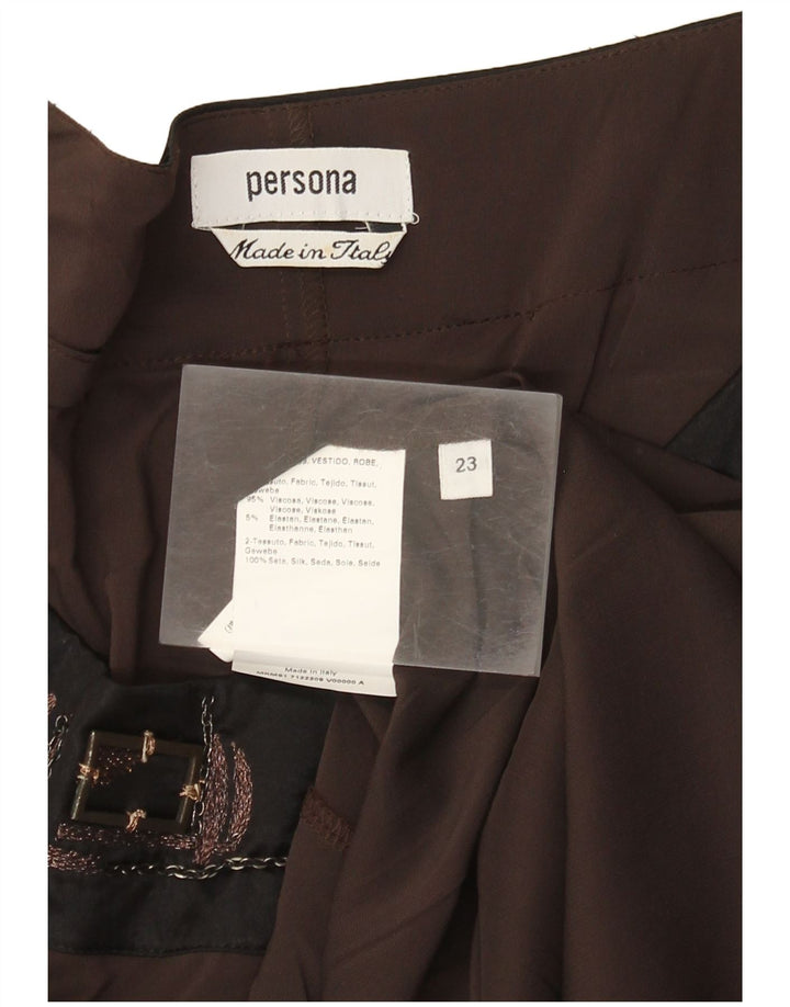 Blusa da donna Persona taglia 23 in viscosa marrone medio