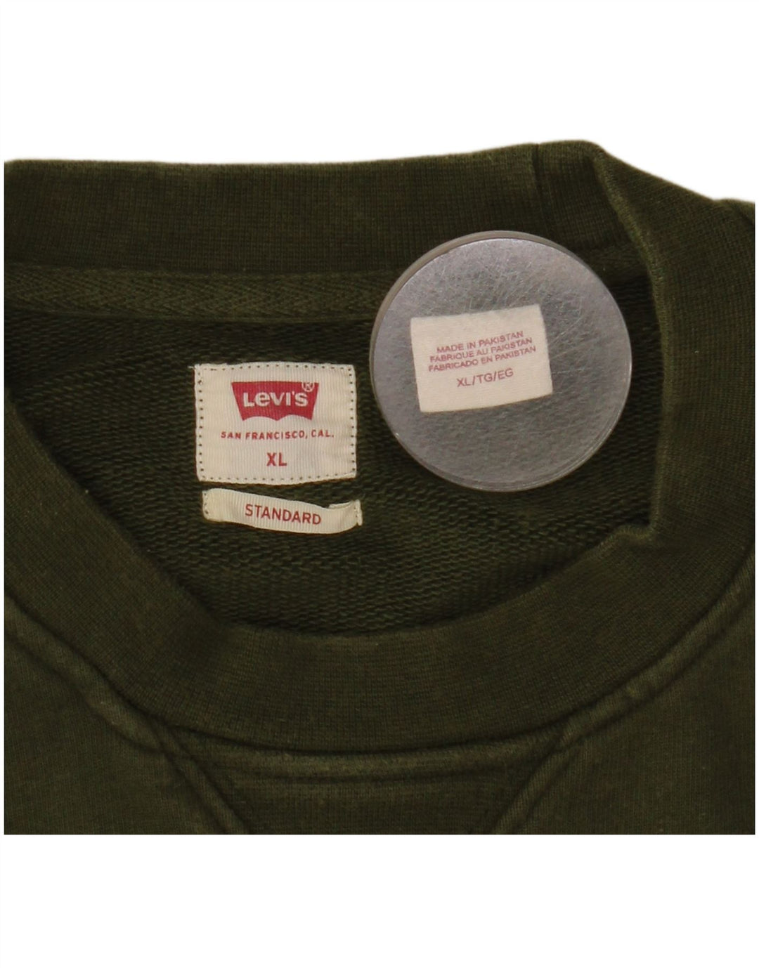 Levi's Uomo Standard Felpa Maglione XL Cachi