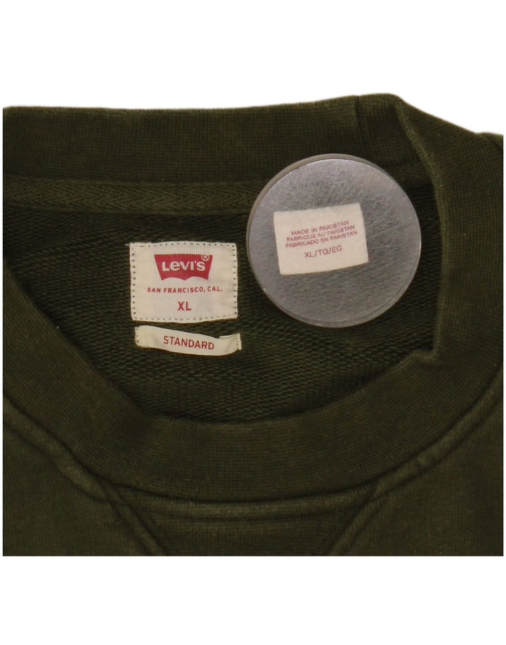 Levi's Uomo Standard Felpa Maglione XL Cachi
