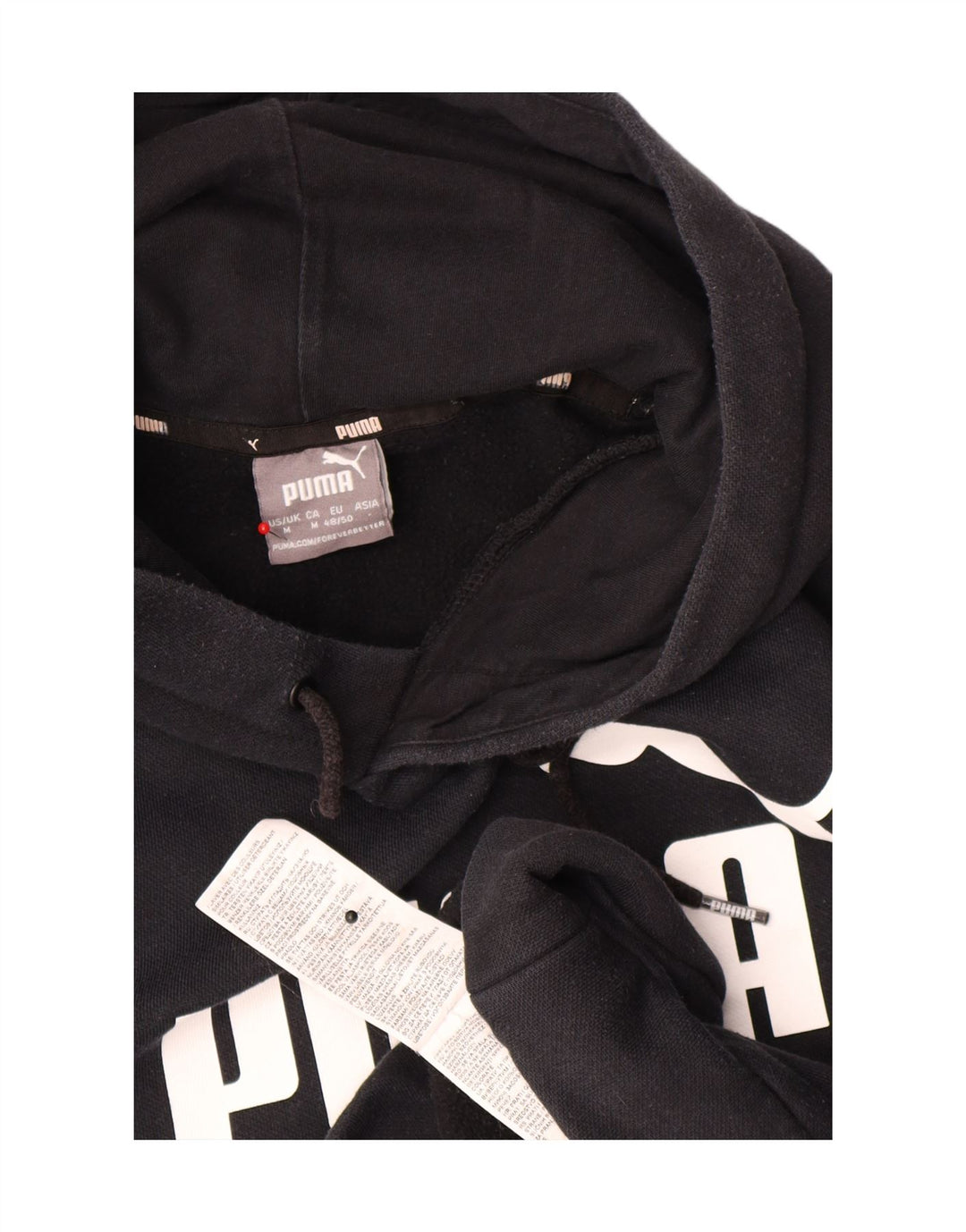 Felpa con cappuccio grafica da uomo Puma, cotone nero medio