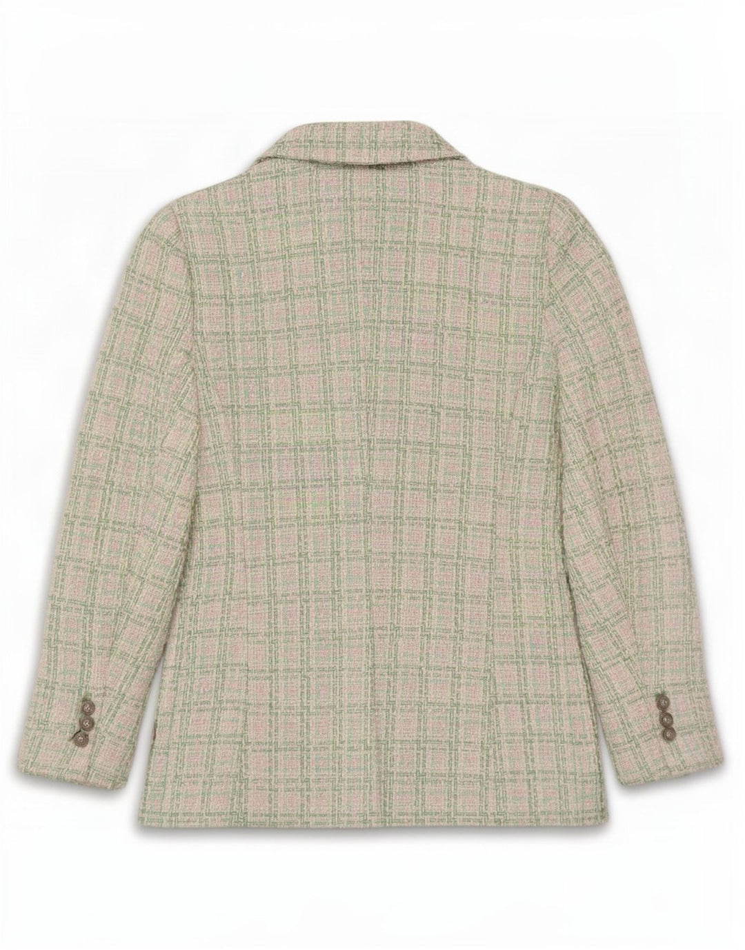 Giacca blazer doppiopetto da donna Zara UK 12 verde medio a quadri