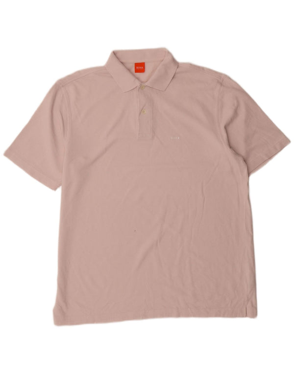 Polo da uomo Hugo Boss XL in cotone rosa