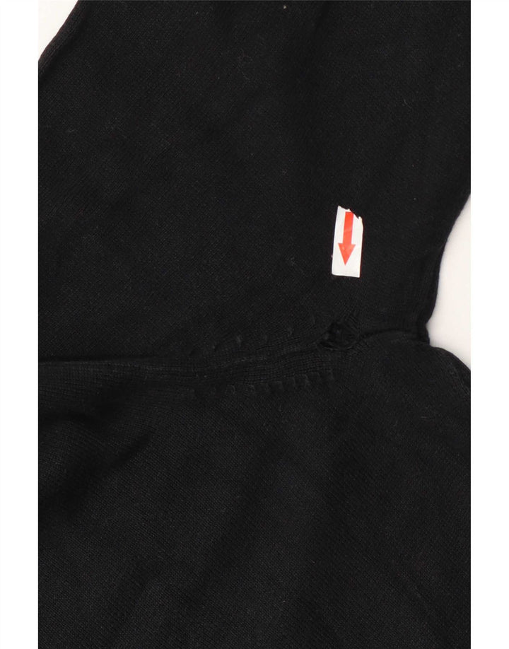 Maglione da uomo con scollo a V Marks & Spencer in cotone nero medio