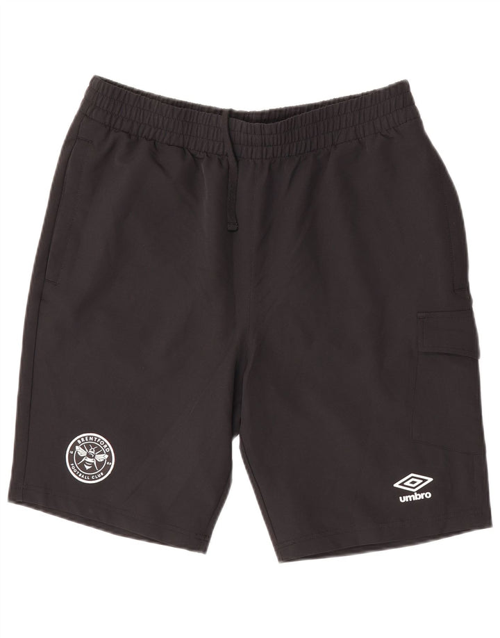 Pantaloncini sportivi Umbro da uomo Brentford FC, poliestere nero medio